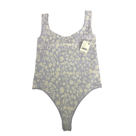 Free People Women's Print Clean Lines Bodysuit Tank Lilac Combo Size XS/S New - Picture 8 of 12